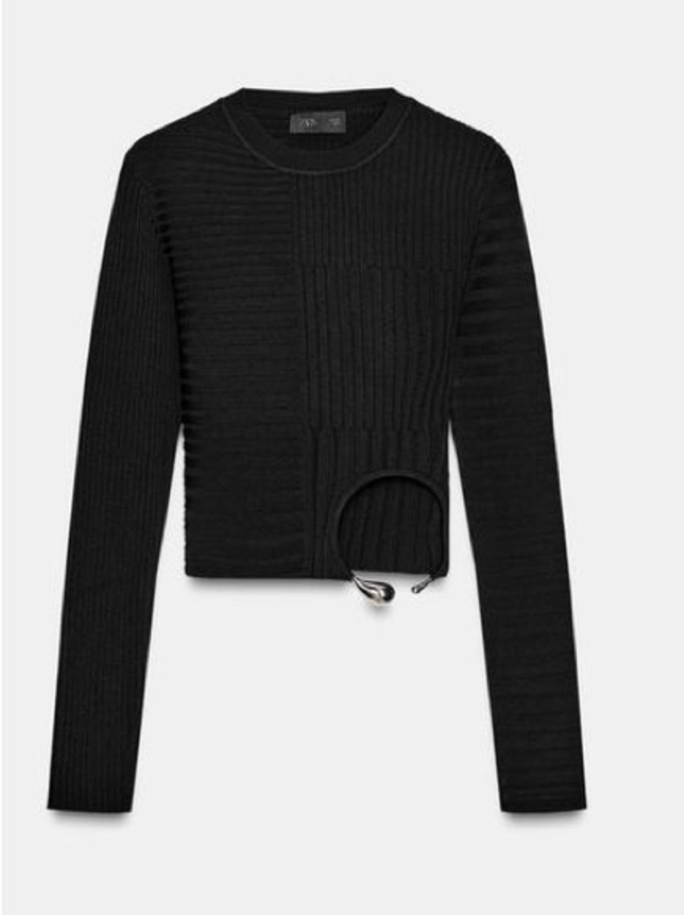 ZARA Ribbed Knit Top w/Applique - Picture 4 of 7